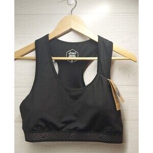 NWT Asics Sports Bra Racerback Black Women's  XL  Medium Support  Elastic Band